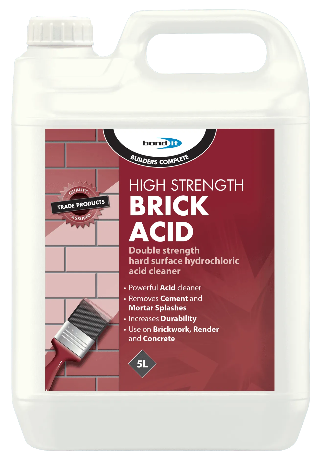 High strength Brick & patio acid cleaner by bondit