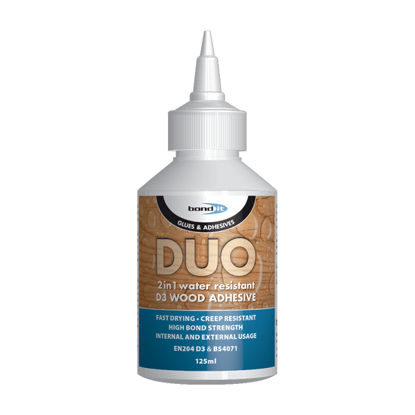 Duo 2 in 1 Fast Drying and Water Resistant D3 PVA Wood Glue Bond-It