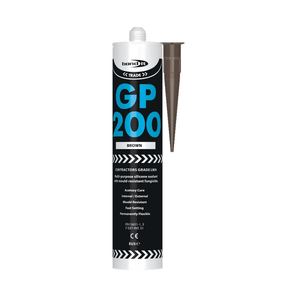 GP200 General Purpose Contractors Grade Acetoxy Silicone Sealant Bond-It