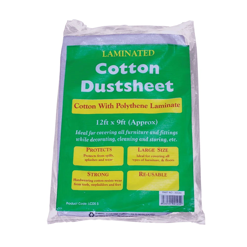 Heavy Duty Laminated Cotton Twill Dust Sheets Bond-It