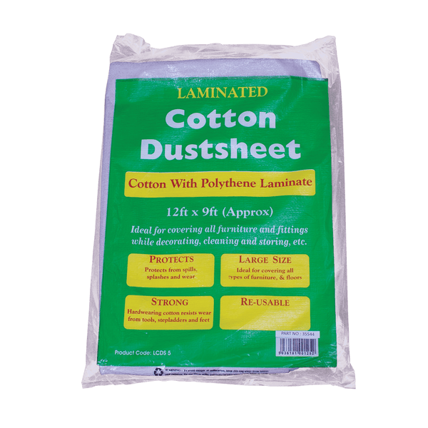 Heavy Duty Laminated Cotton Twill Dust Sheets Bond-It