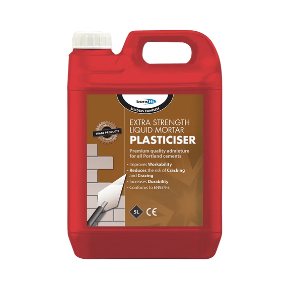 Liquid Mortar Plasticiser to Improve Brick Laying and Plastering Mortars Bond-It