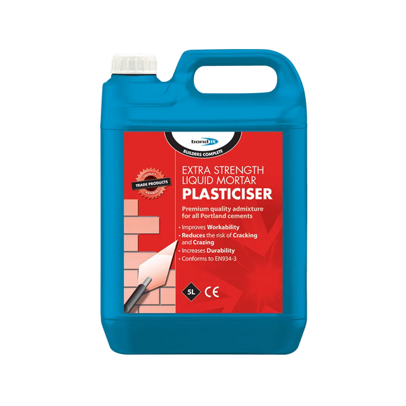 Liquid Mortar Plasticiser to Improve Brick Laying and Plastering Mortars Bond-It