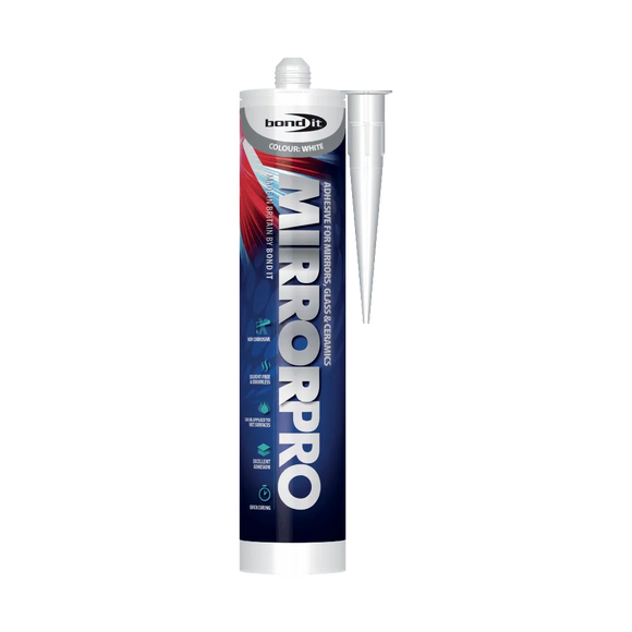 Hybrid Mirror Pro Adhesive for Mirrors, Glass, Enamel, Metals, PVCu, Ceramics and more Bond-It