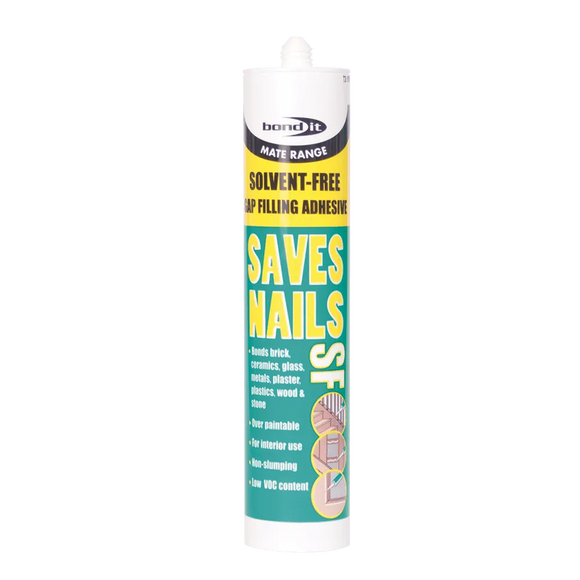 Saves Nails Solvent-Free Adhesive - Premium Environmental Gap-Filling Adhesive Bond-It