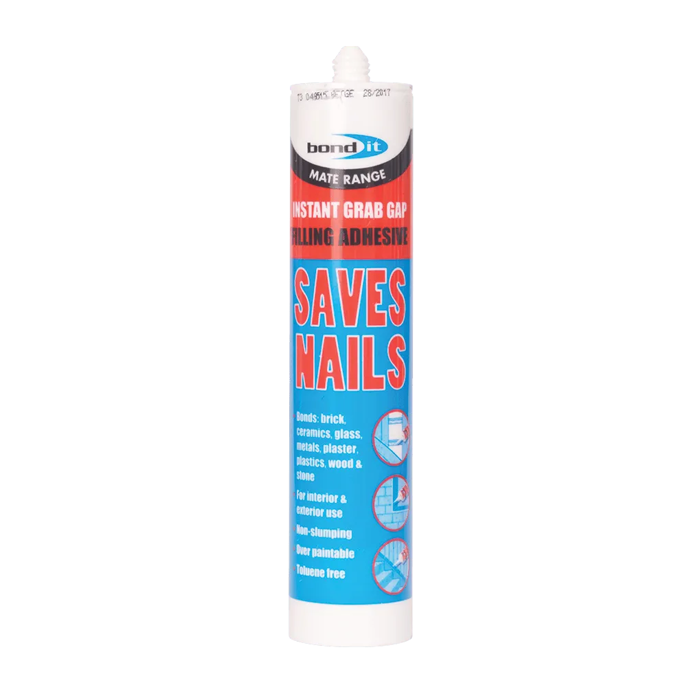 Saves Nails Instant Grab Multi-Purpose Building Adhesive Bond-It