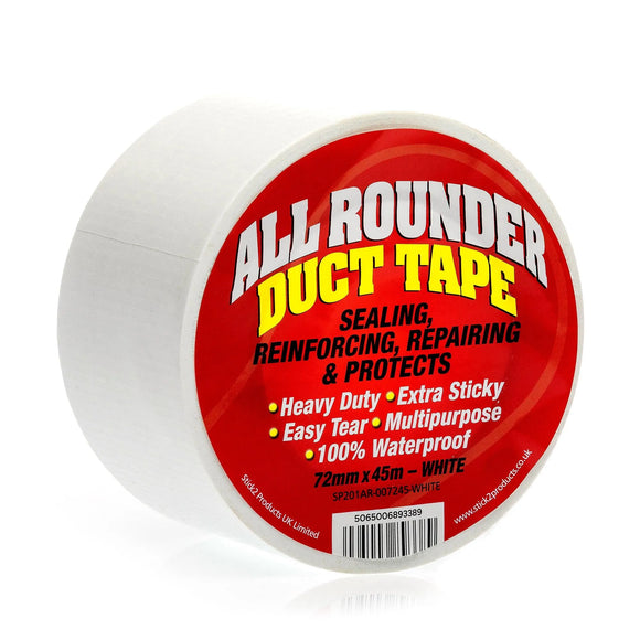 All Rounder Duct Tape - Black, Silver & White STICK2