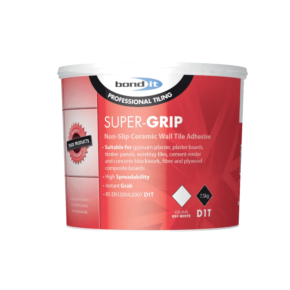 Super-Grip Interior Grade Tile Adhesive for Ceramic Wall Tiles Bond-It