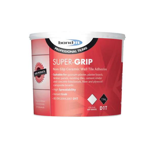 Super-Grip Interior Grade Tile Adhesive for Ceramic Wall Tiles Bond-It