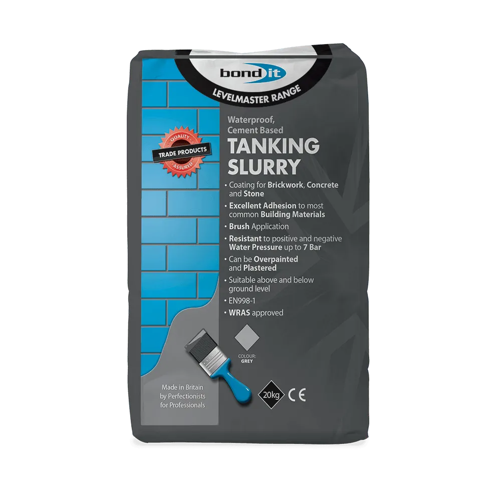 Tanking Slurry - Waterproof Coating for Below and Above Ground for Cellars Bond-It