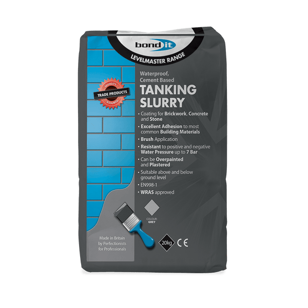 Tanking Slurry - Waterproof Coating for Below and Above Ground for Cellars Bond-It