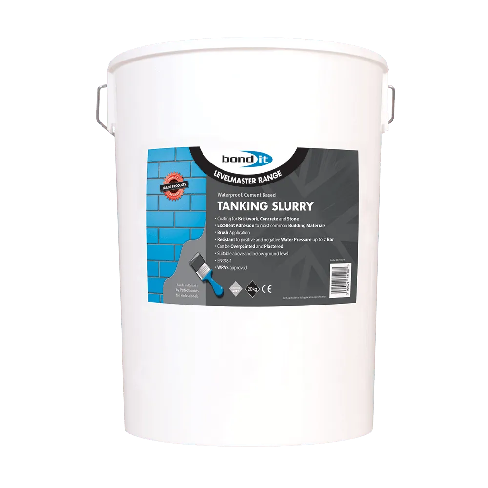 Tanking Slurry - Waterproof Coating for Below and Above Ground for Cellars Bond-It