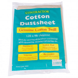 Heavy Duty Cotton Twill Dust Sheet - 12ft x 9th Approx Bond-It