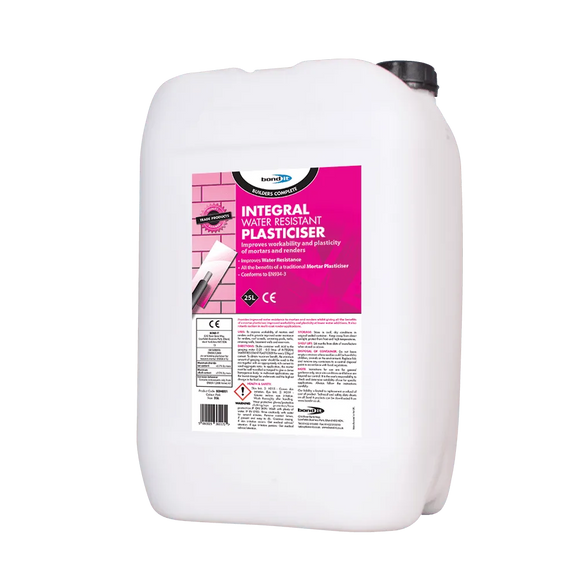 Integral Water Resistant Plasticiser for Internal and External Rendering Bond-It