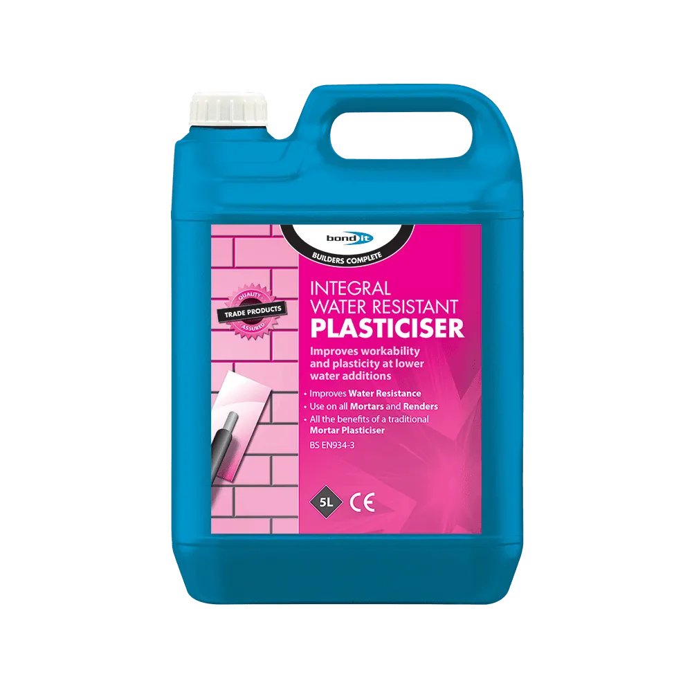 Integral Water Resistant Plasticiser for Internal and External Rendering Bond-It