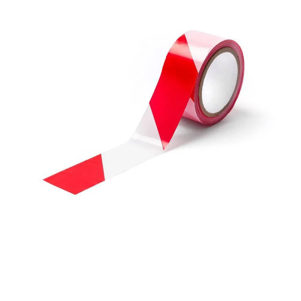 Non-Adhesive Hazard Warning Barrier Tape - Red/White Flowstrip
